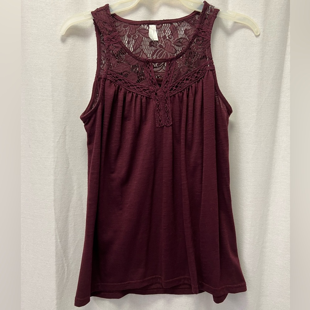 Plum Lace Tank Top